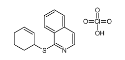 1-cyclohex-2-en-1-ylsulfanylisoquinoline,perchloric acid Structure