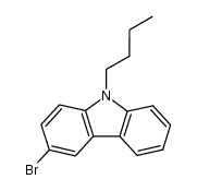 3-bromo-N-butyl-carbazole结构式