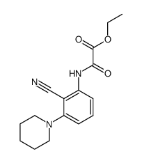 [2-Cyano-3-(1-Piperidinyl)Phenylamino]Oxoacetic Acid Ethyl Ester结构式