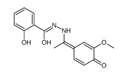 2-hydroxy-N'-[1-(3-methoxy-4-oxocyclohexa-2,5-dien-1-ylidene)ethyl]benzohydrazide结构式