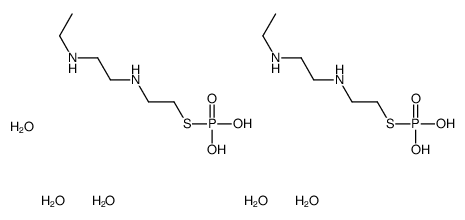 2-[2-(ethylamino)ethylamino]ethylsulfanylphosphonic acid,pentahydrate结构式