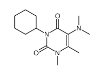 3-Cyclohexyl-1,6-dimethyl-5-(dimethylamino)uracil结构式