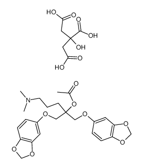 1,3-Bis-(3,4-methylendioxy-phenoxy)-2-(3-dimethylamino-propyl)-2-acetoxy-propan*Citrat Structure