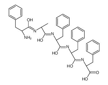(2R)-2-[[(2R)-2-[[(2R)-2-[[(2R)-2-[[(2R)-2-amino-3-phenylpropanoyl]amino]propanoyl]amino]-3-phenylpropanoyl]amino]-3-phenylpropanoyl]amino]-3-phenylpropanoic acid结构式