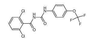 2,6-Dichloro-N-(((4-(trifluoromethoxy)phenyl)-amino)carbonyl)benzamide Structure