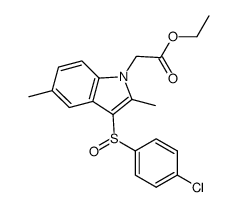 3-[(4-chlorophenyl)sulfinyl]-2,5-dimethyl-1H-indole-1-acetic acid ethyl ester结构式