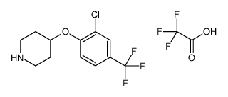 4-[2-chloro-4-(trifluoromethyl)phenoxy]piperidine,2,2,2-trifluoroacetic acid结构式