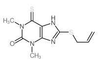 2H-Purin-2-one,1,3,6,9-tetrahydro-1,3-dimethyl-8-(2-propen-1-ylthio)-6-thioxo- structure