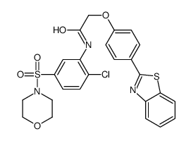 2-[4-(1,3-benzothiazol-2-yl)phenoxy]-N-(2-chloro-5-morpholin-4-ylsulfonylphenyl)acetamide结构式