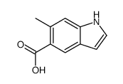 6-methyl-1H-indole-5-carboxylic acid结构式