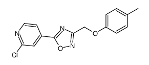 4-({[5-(2-Chloropyridin-4-yl)-1,2,4-oxadiazol-3-yl]methyl}oxy)toluene, 5-(2-Chloropyridin-4-yl)-3-[(4-methylphenoxy)methyl]-1,2,4-oxadiazole picture