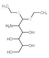 5-amino-6,6-bis(ethylsulfanyl)hexane-1,2,3,4-tetrol Structure