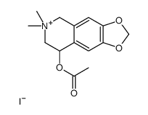 (6,6-dimethyl-7,8-dihydro-5H-[1,3]dioxolo[4,5-g]isoquinolin-6-ium-8-yl) acetate,iodide结构式