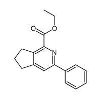 Ethyl 3-phenyl-6,7-dihydro-5H-cyclopenta[c]pyridine-1-carboxylate结构式