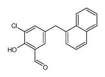 3-chloro-2-hydroxy-5-(naphthalen-1-ylmethyl)benzaldehyde结构式