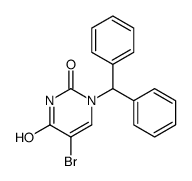 1-benzhydryl-5-bromopyrimidine-2,4-dione结构式