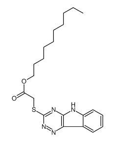 decyl 2-(5H-[1,2,4]triazino[5,6-b]indol-3-ylsulfanyl)acetate结构式