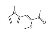 1-Methylsulfinyl-1-methylthio-2-(1-methyl-2-pyrrolyl)-ethylene结构式