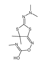 [(E)-[(2Z)-2-(dimethylhydrazinylidene)-5,5-dimethyl-1,3-dithiolan-4-ylidene]amino] N-methylcarbamate Structure