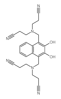 3-[[4-[(bis(2-cyanoethyl)amino)methyl]-2,3-dihydroxy-naphthalen-1-yl]methyl-(2-cyanoethyl)amino]propanenitrile Structure