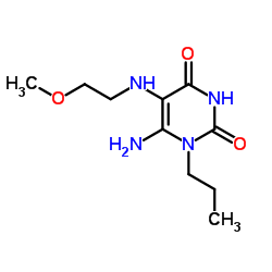 6-AMINO-5-[(2-METHOXYETHYL)AMINO]-1-PROPYLPYRIMIDINE-2,4(1H,3H)-DIONE Structure