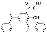 3,5-Bis(1-phenylethyl)salicylic acid sodium salt Structure