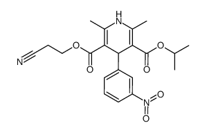 3-(2-cyanoethyl) 5-isopropyl 1,4-dihydro-2,6-dimethyl-4-(3-nitrophenyl)-3,5-pyridinedicarboxylate Structure