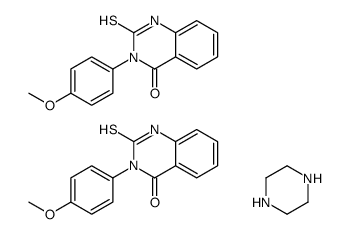 3-(4-methoxyphenyl)-2-sulfanylidene-1H-quinazolin-4-one,piperazine结构式