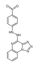 N-(4-Nitro-phenyl)-N'-(1,2,3,5,9b-pentaaza-cyclopenta[a]naphthalen-4-yl)-hydrazine结构式