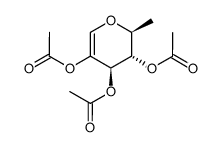 2,3,4-Tri-O-acetyl-1,5-anhydro-6-deoxy-L-arabino-hex-1-enitol结构式