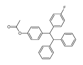 4-(1-(4-fluorophenyl)-2,2-diphenylethyl)phenyl acetate结构式