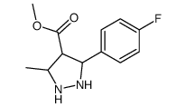 methyl 3-(4-fluorophenyl)-5-methylpyrazolidine-4-carboxylate结构式
