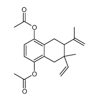 Diacetic acid 6-ethenyl-5,6,7,8-tetrahydro-6-methyl-7-(1-methylethenyl)naphthalene-1,4-diyl ester Structure