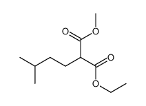 1-O-ethyl 3-O-methyl 2-(3-methylbutyl)propanedioate结构式