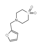 Thiomorpholine,4-(2-furanylmethyl)-, 1,1-dioxide Structure