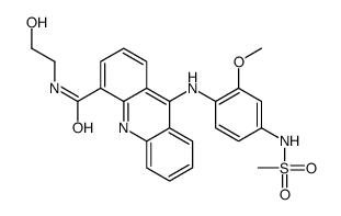 N-(2-hydroxyethyl)-9-[4-(methanesulfonamido)-2-methoxyanilino]acridine-4-carboxamide Structure