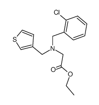 N-[(2-chlorophenyl)methyl]-N-(3-thenyl)glycine ethyl ester结构式