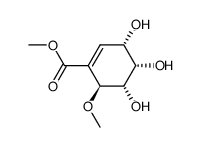1-Cyclohexene-1-carboxylic acid, 3,4,5-trihydroxy-6-methoxy-, methyl ester, (3S,4S,5S,6S)- (9CI) picture
