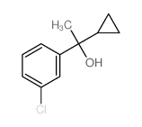 1-(3-chlorophenyl)-1-cyclopropyl-ethanol结构式