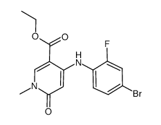 ethyl 4-(4-bromo-2-fluoroanilino)-1-methyl-6-oxo-1,6-dihydro-3-pyridinecarboxylate Structure