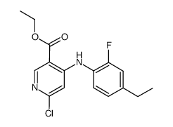 6-chloro-4-(4-ethyl-2-fluoro-phenylamino)nicotinic acid ethyl ester结构式