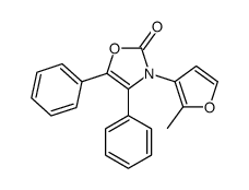 3-(2-methylfuran-3-yl)-4,5-diphenyl-1,3-oxazol-2-one结构式
