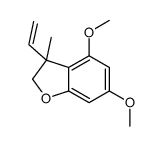 3-ethenyl-4,6-dimethoxy-3-methyl-2H-1-benzofuran结构式