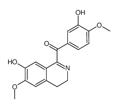 (7-Hydroxy-6-methoxy-3,4-dihydro-isoquinolin-1-yl)-(3-hydroxy-4-methoxy-phenyl)-methanone结构式