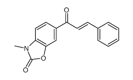 3-methyl-6-(3-phenylprop-2-enoyl)-1,3-benzoxazol-2-one结构式