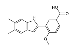 3-(5,6-dimethyl-1H-indol-2-yl)-4-methoxybenzoic acid Structure