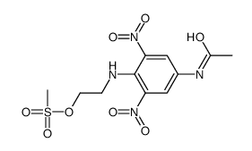 2-(4-acetamido-2,6-dinitroanilino)ethyl methanesulfonate Structure