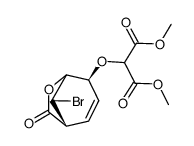 dimethyl 2-(((1R,4S,8R)-8-bromo-7-oxo-6-oxabicyclo[3.2.1]oct-2-en-4-yl)oxy)malonate Structure