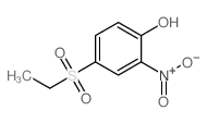 4-乙基磺酰基-2-硝基苯酚结构式