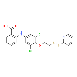 Benzoic acid,2-[[3,5-dichloro-4-[2-(2-pyridinyldithio)ethoxy]phenyl]amino]- Structure